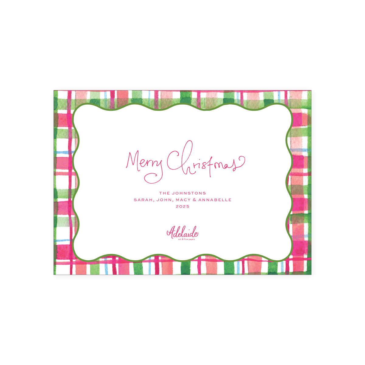 Plaid Holiday Card