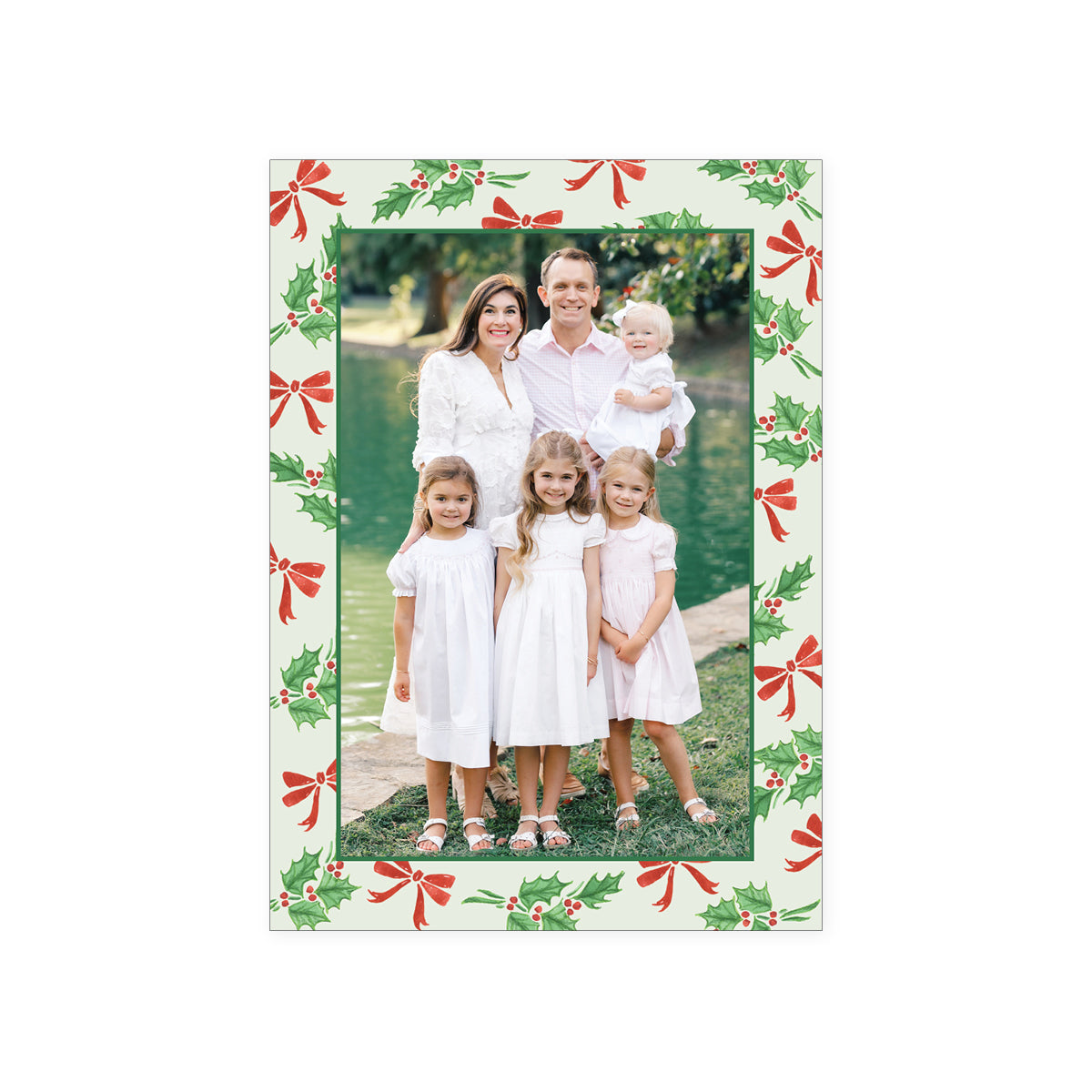 Holly Bow Holiday Card