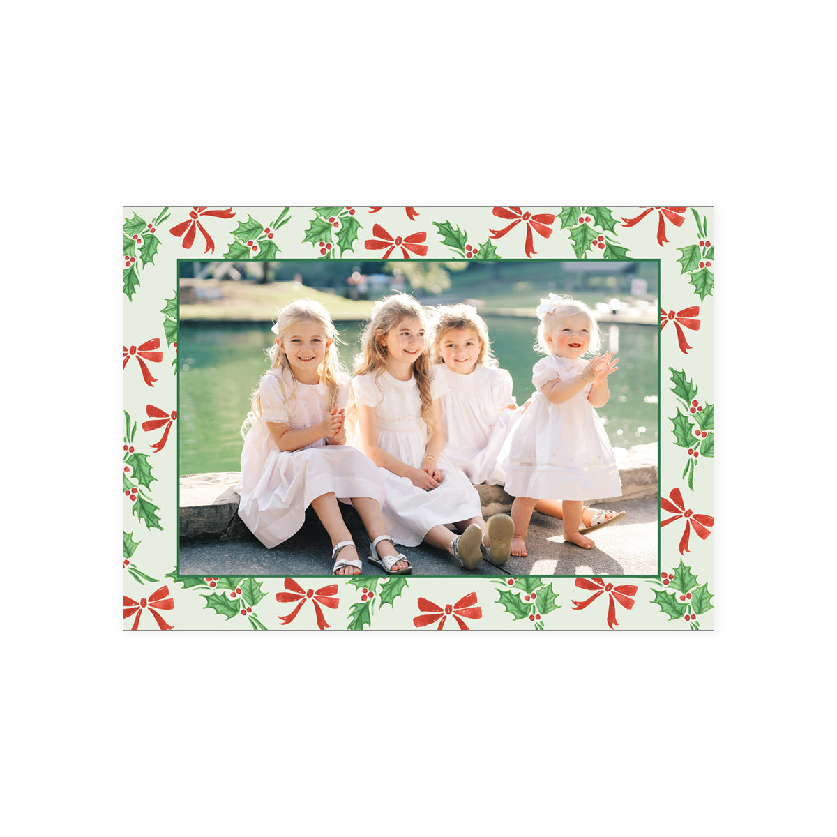 Holly Bow Holiday Card