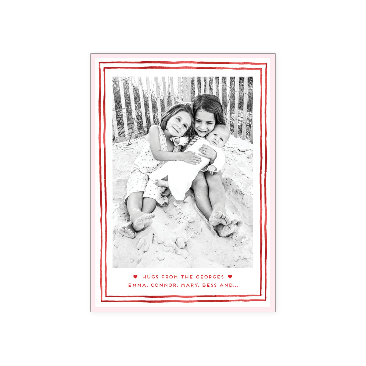Stripe Border Holiday Card