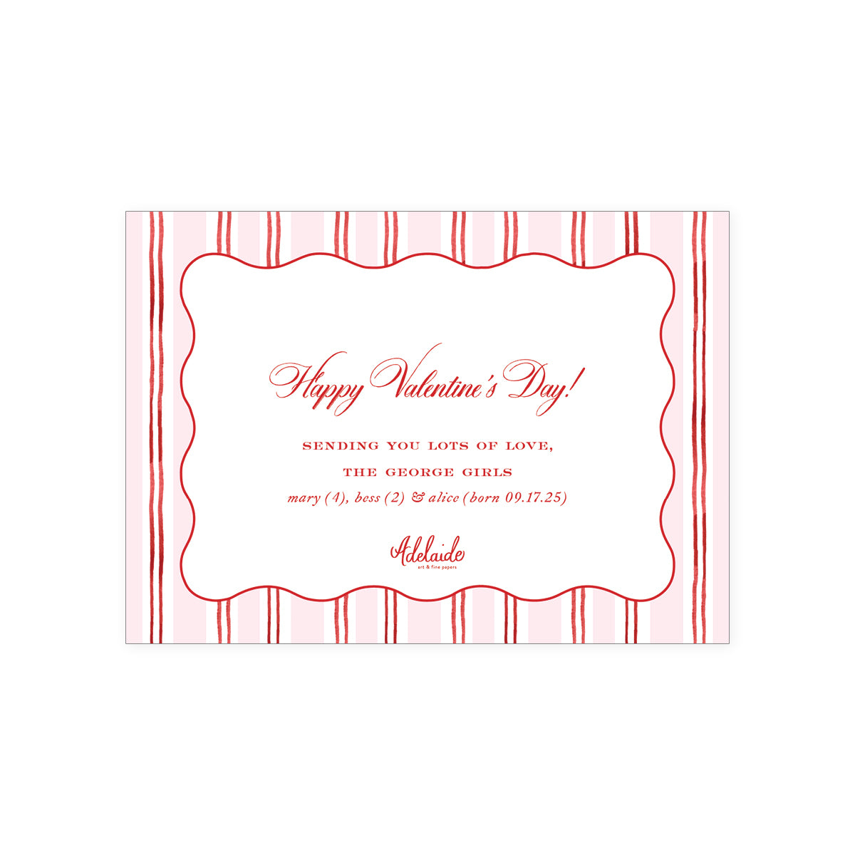 Stripe Border Holiday Card