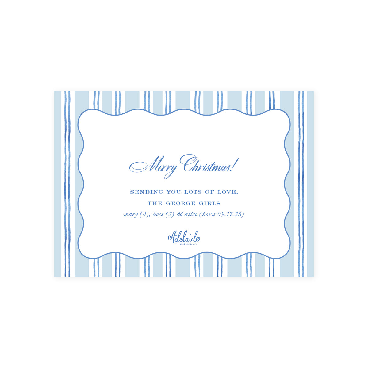 Stripe Border Holiday Card