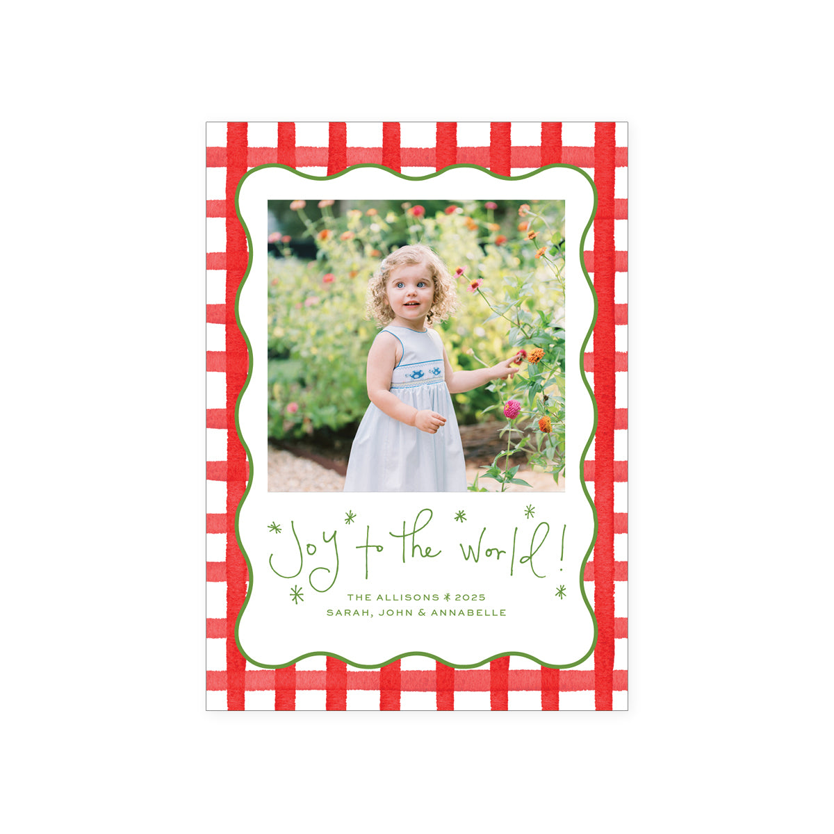 Plaid Doodle Holiday Card