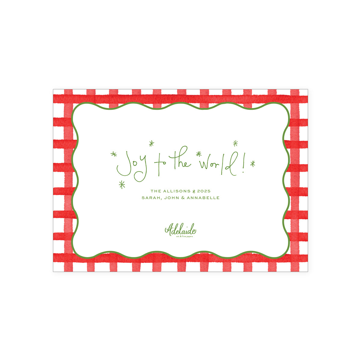 Plaid Doodle Holiday Card