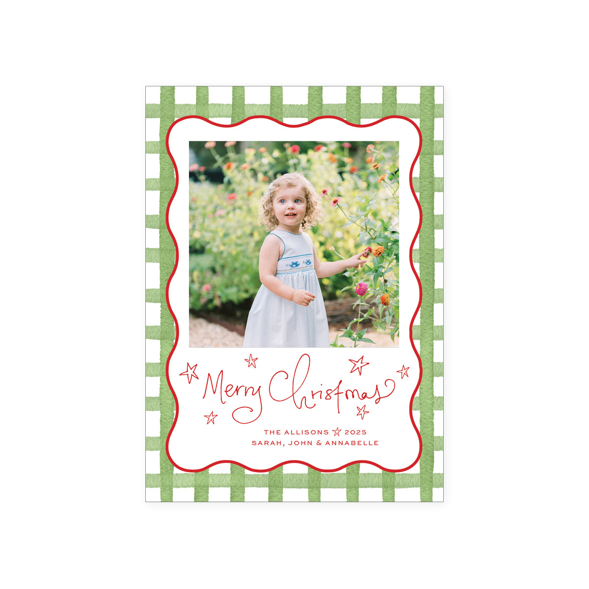 Plaid Doodle Holiday Card