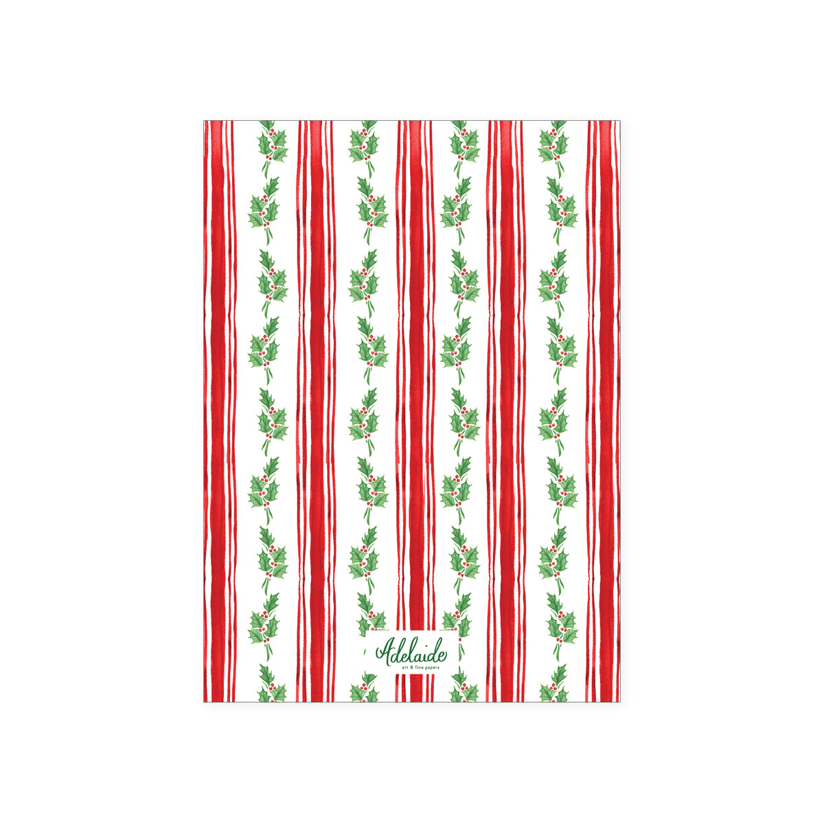 Holly Stripe Holiday Card