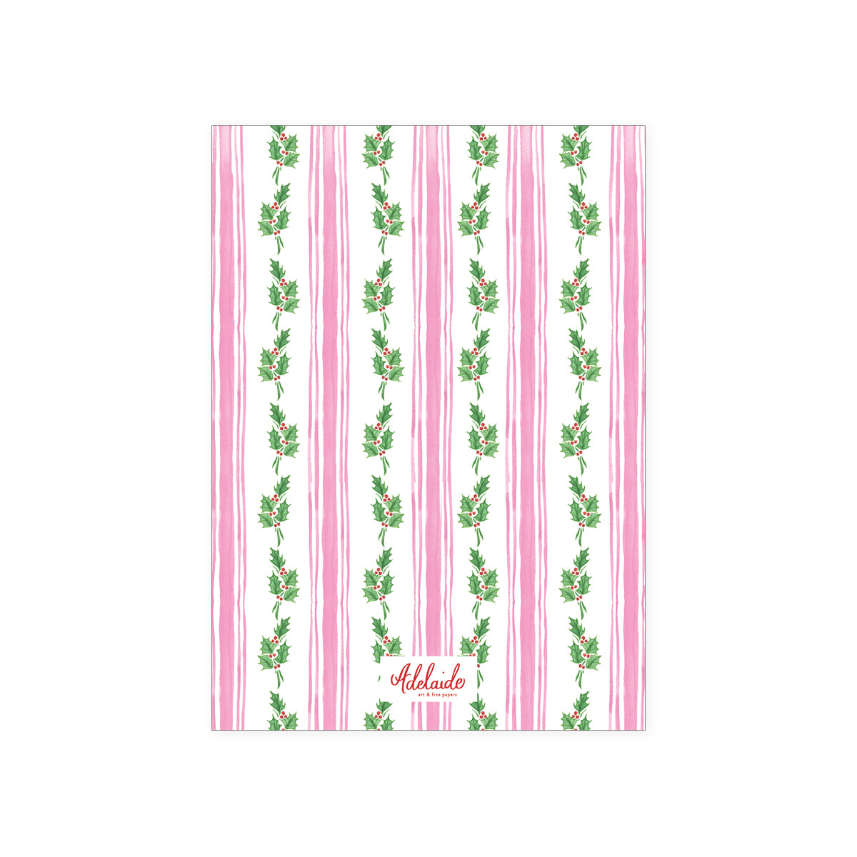 Holly Stripe Holiday Card