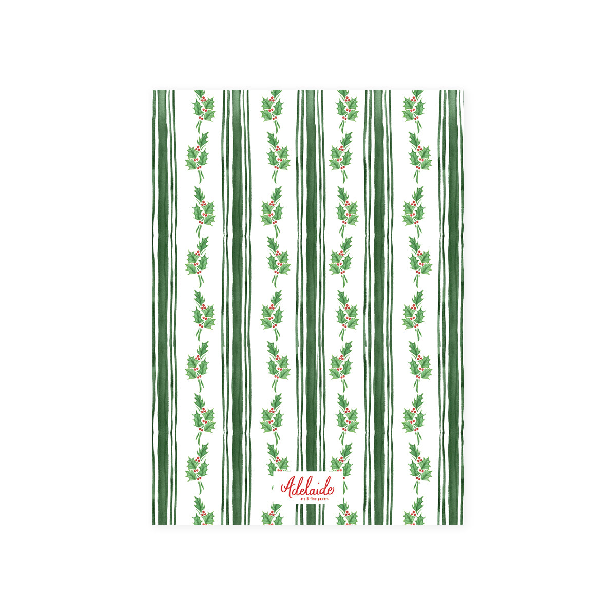 Holly Stripe Holiday Card