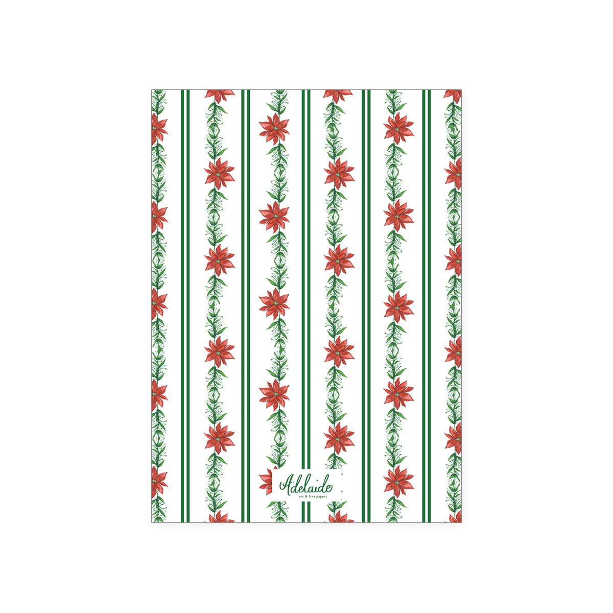 Poinsettia Border Holiday Card