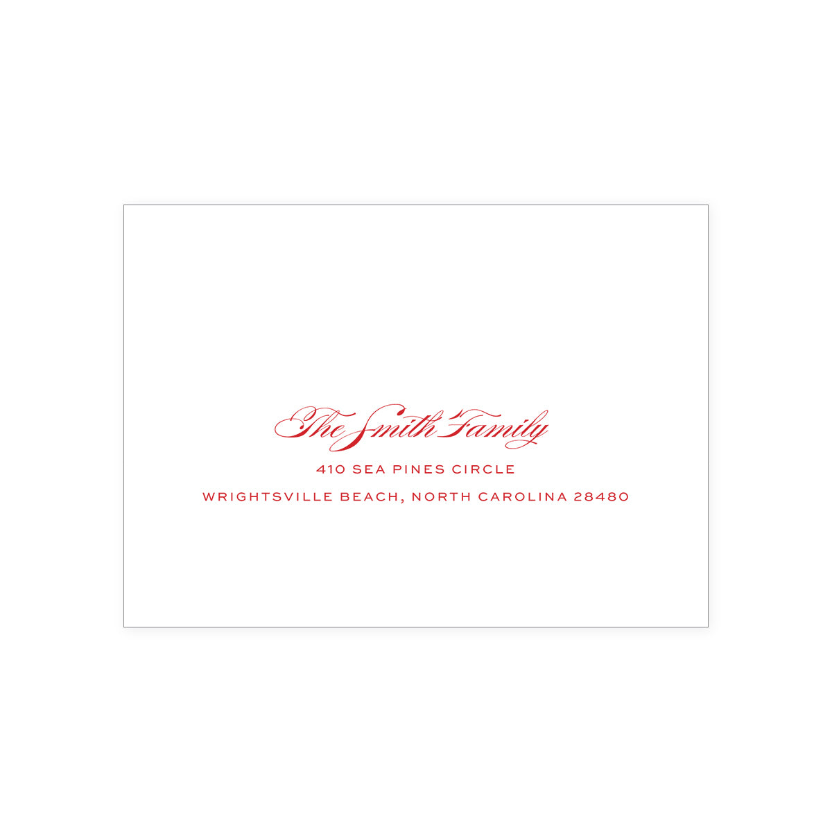 Poinsettia Border Holiday Card