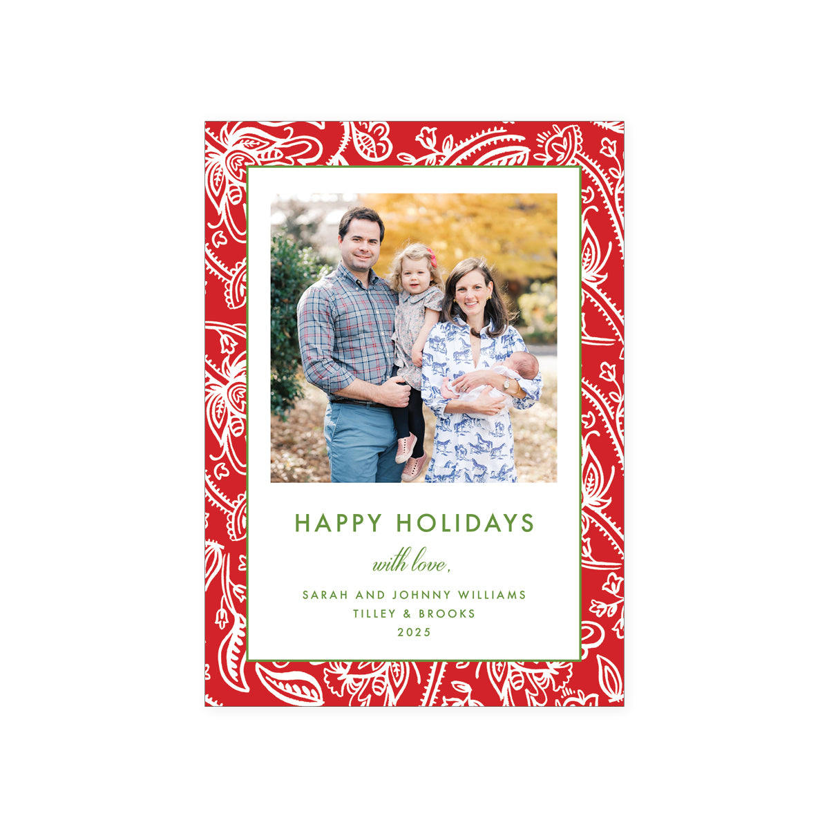 Paisley Holiday Card
