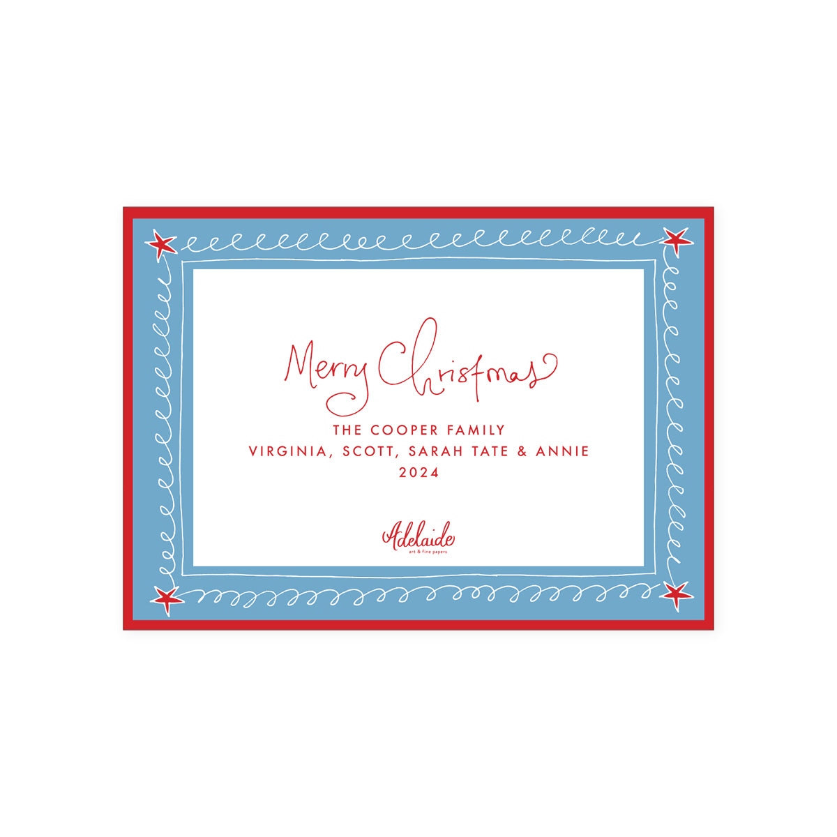 Doodle Border Holiday Card