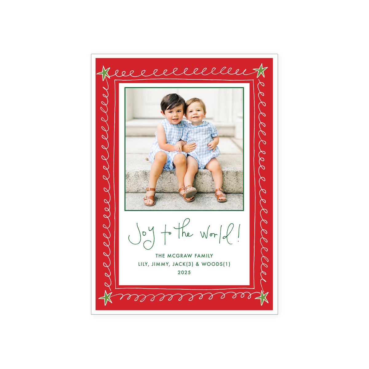 Doodle Border Holiday Card