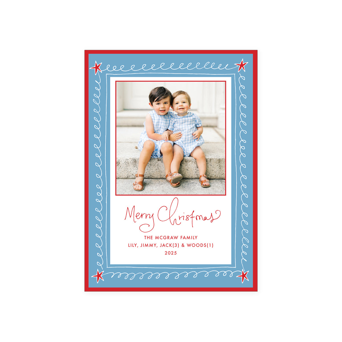 Doodle Border Holiday Card