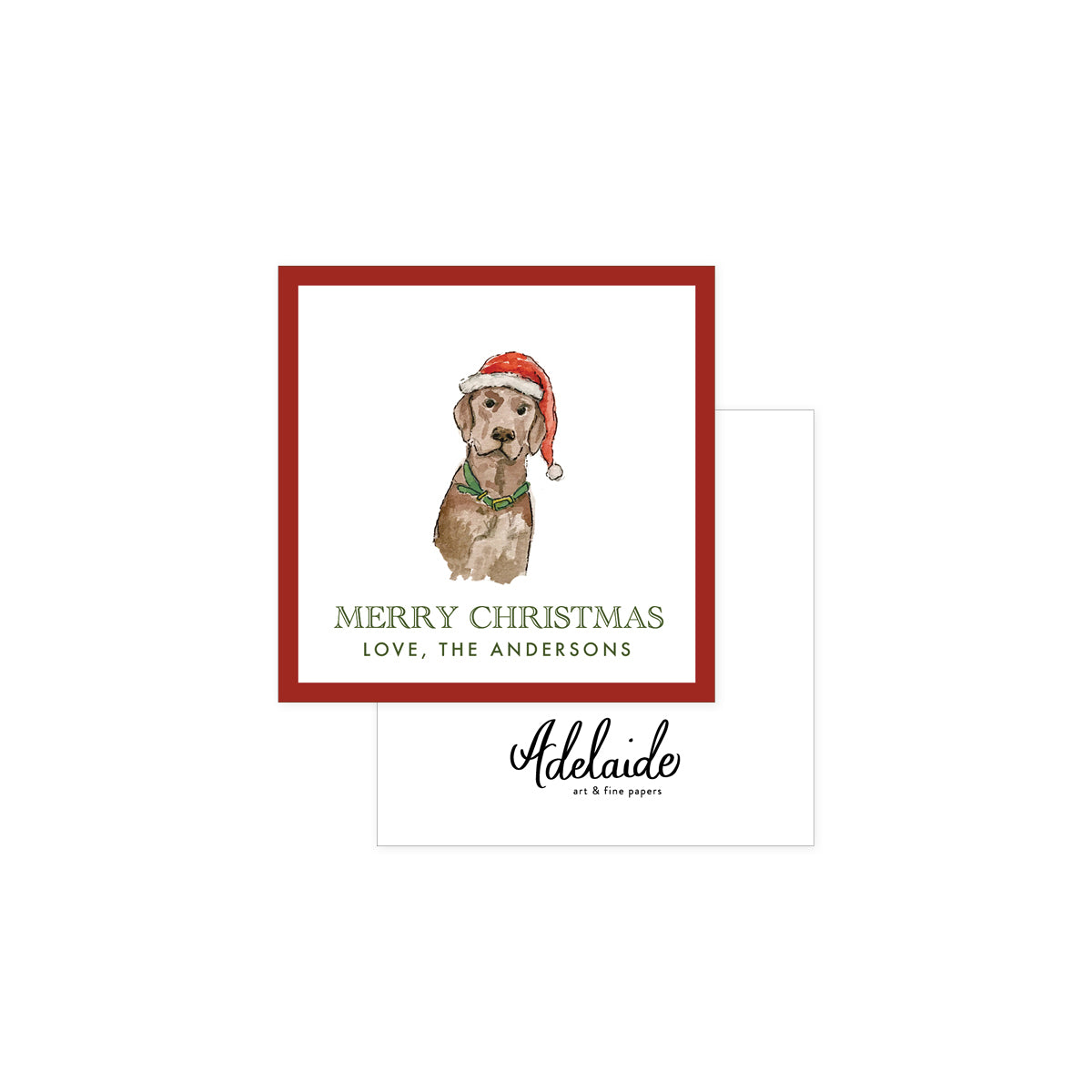 Chocolate Lab Holiday Gift Tags