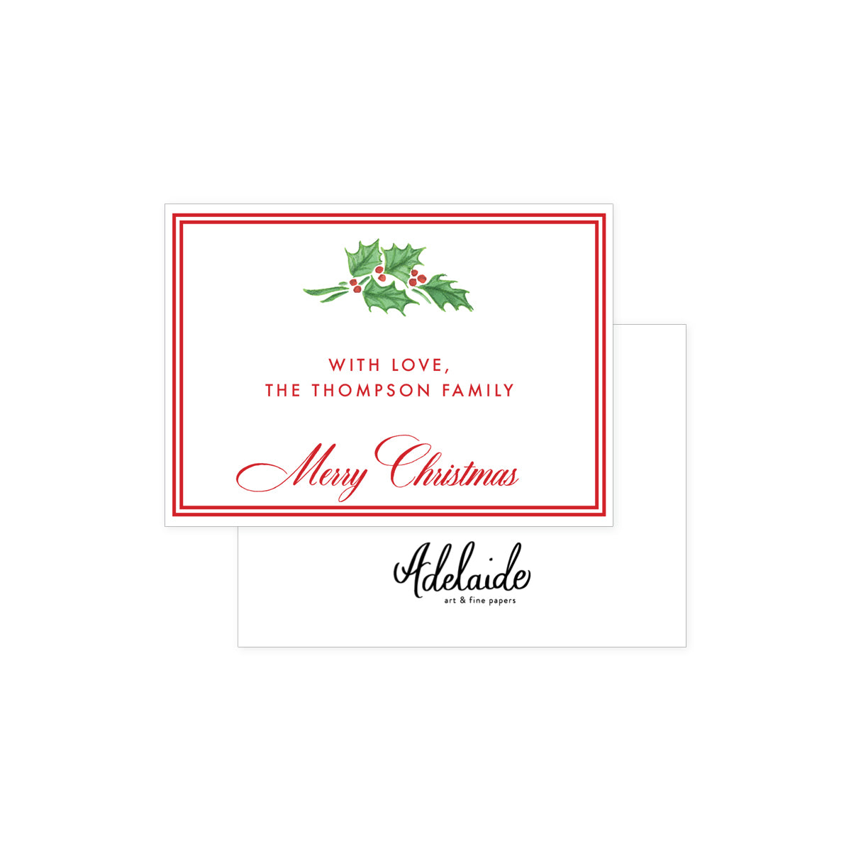 Holly Christmas Holiday Gift Tags