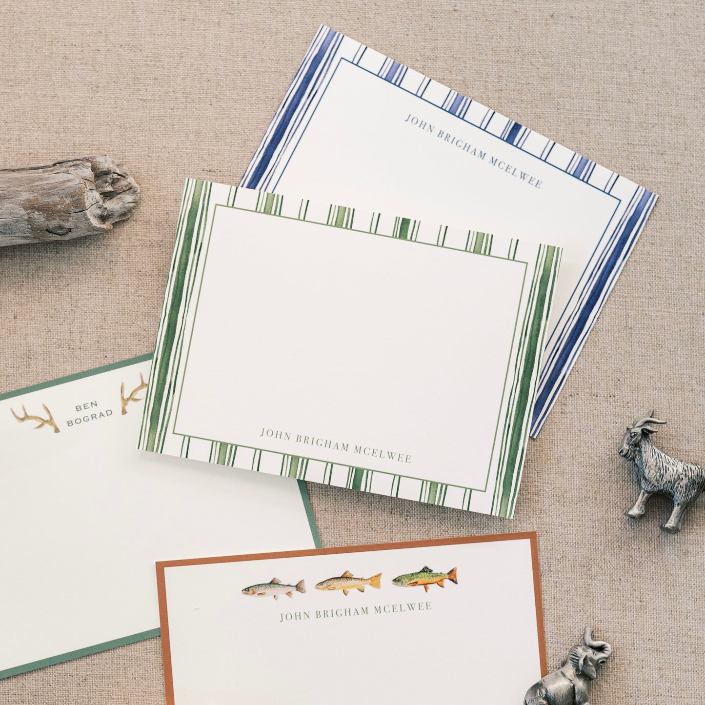 Royal Stripe Stationery