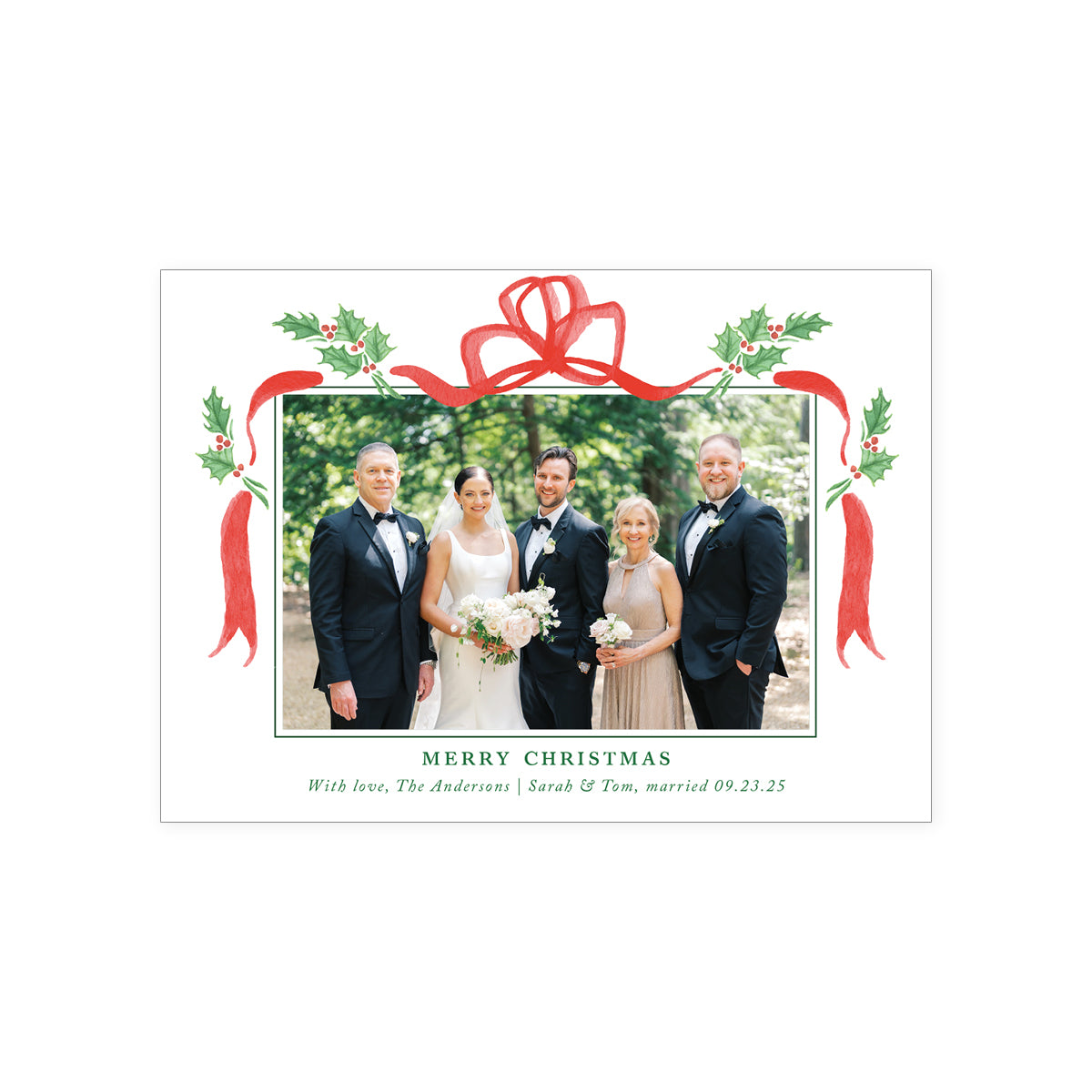 Red Ribbon Holiday Card