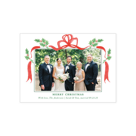 Red Ribbon Holiday Card