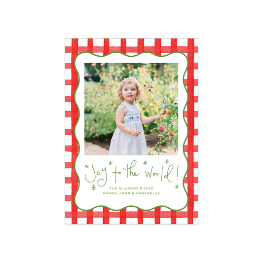 Plaid Doodle Holiday Card