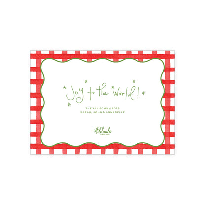Plaid Doodle Holiday Card
