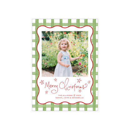 Plaid Doodle Holiday Card