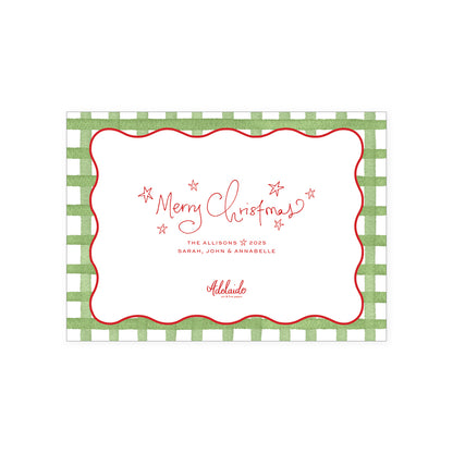 Plaid Doodle Holiday Card