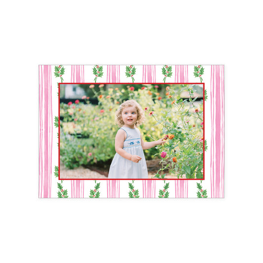 Holly Stripe Holiday Card