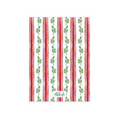 Holly Stripe Holiday Card
