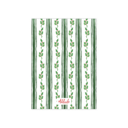 Holly Stripe Holiday Card
