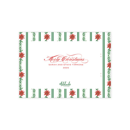 Poinsettia Border Holiday Card