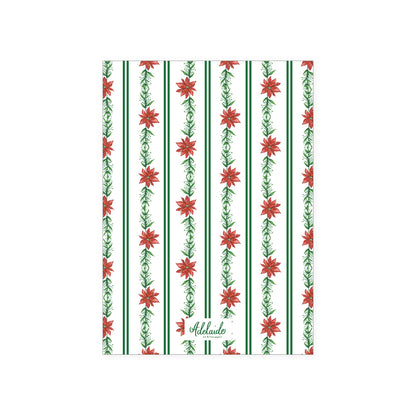 Poinsettia Border Holiday Card