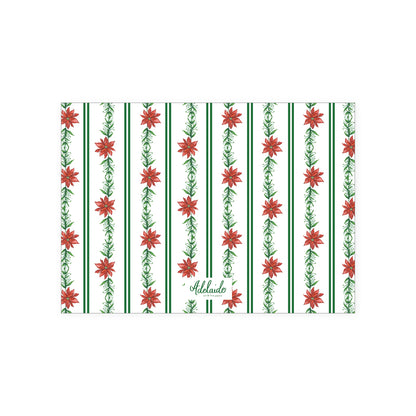 Poinsettia Border Holiday Card