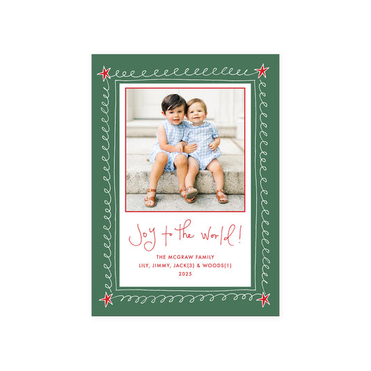 Doodle Border Holiday Card