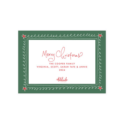 Doodle Border Holiday Card