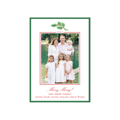 Holly Holiday Card