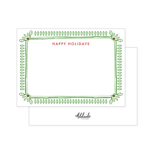 Merry Border Holiday Stationery