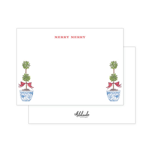 Merry Topiary Holiday Stationery