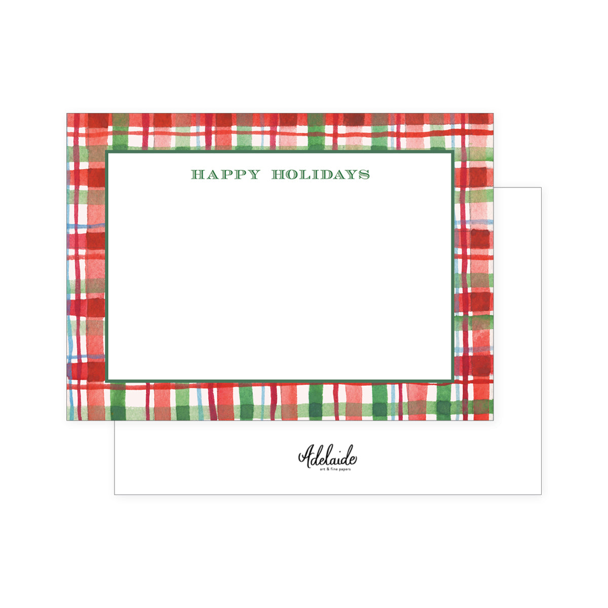 Plaid Holiday Stationery