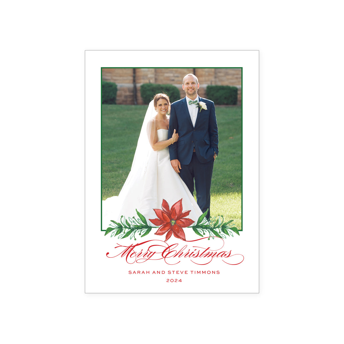 Poinsettia Holiday Card